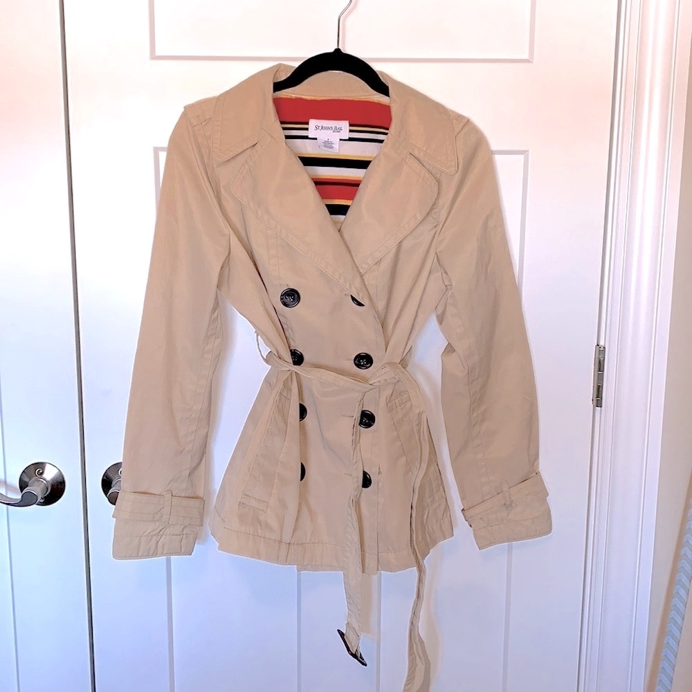 Stripe Lined Trench Coat